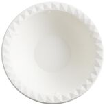 Bol carton x8 canne &agrave; sucre bagasse contour fa&ccedil;on diamant blanc &Oslash;17cm