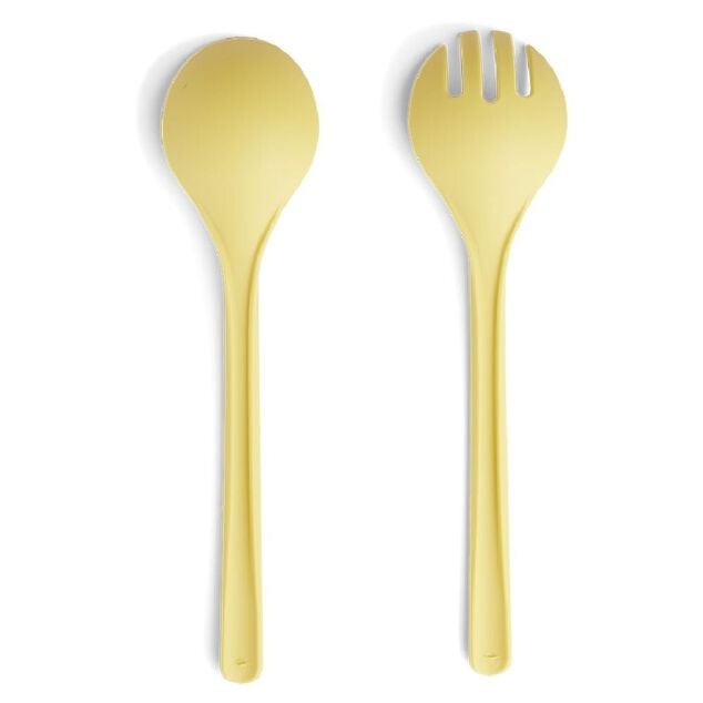 Lot de 2 couverts &agrave; salade en plastique - 3 coloris