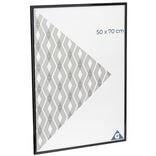Cadre photo plastique noir 51x71cm pour photo 50x70cm