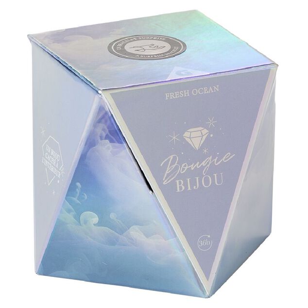 Bougie bijou bracelet argent&eacute; senteur air marin 36h