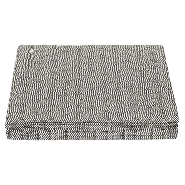 Serviette papier motif g&eacute;om&eacute;trique blanc et noir 40x40cm 3 plis x20