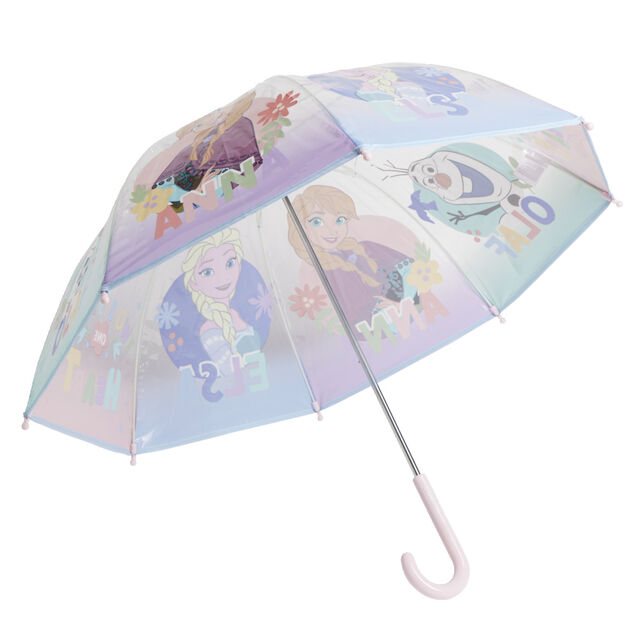 Parapluie bulle Frozen bleu polyester et m&eacute;tal