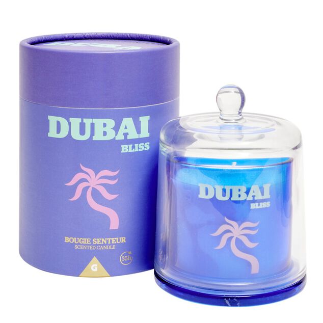 Bougie parfumée dans verre inspiration voyage Ø10,5xH13,5cm (4 modèles)