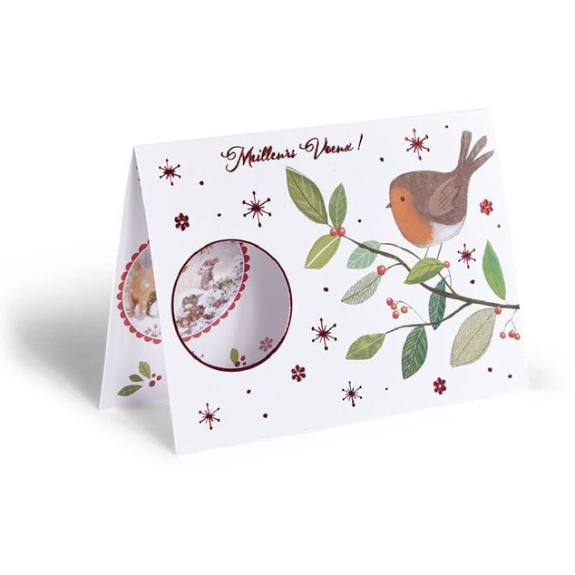 Carte de voeux No&euml;l 12x17cm