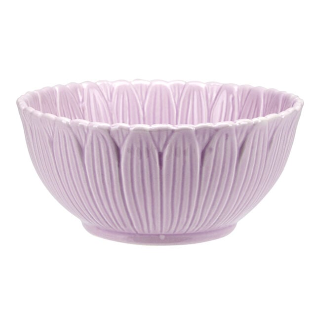 Coupelle bol en dolomite forme fleur Ø13xH6cm (3 modèles)