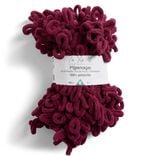 Pelote fil à tricoter 9m effet chenille polyester rouge bordeaux 100g