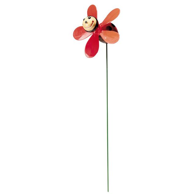 Moulin &agrave; vent forme insecte fantaisie H40 cm