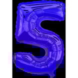 Ballon chiffre 5 H33cm - 2 modèles doré ou argenté