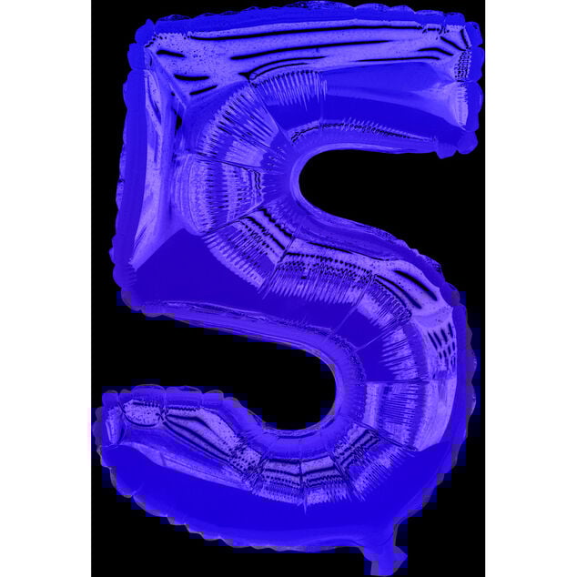 Ballon chiffre 5 H33cm - 2 modèles doré ou argenté