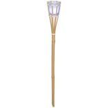 Torche bougie citronnelle &agrave; LED multicolore pique bambou &Oslash;8,5xH76cm