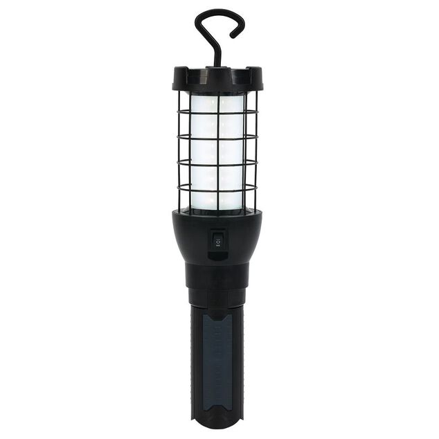 Lampe baladeuse rechargeable manche tr&eacute;pied et crochet