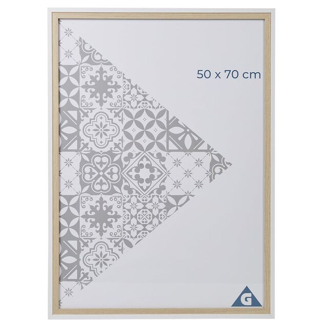 Cadre photo plastique effet bois 54x74cm pour photo 50x70cm