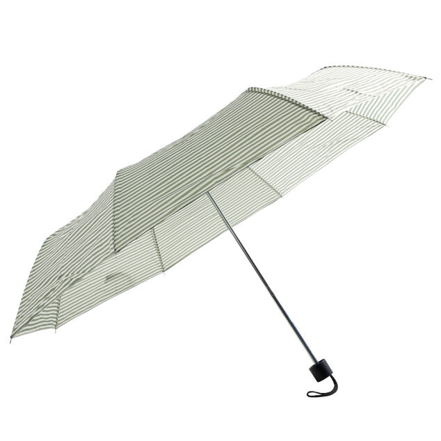 Parapluie pliable manuel rayure vert L24cm