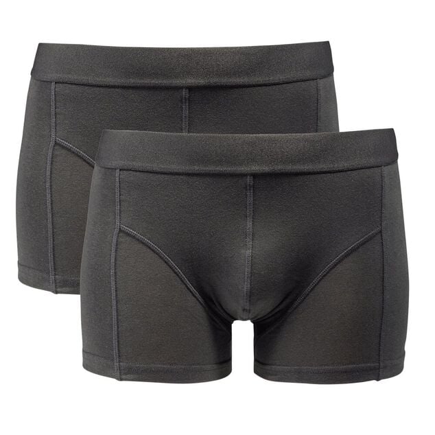 Boxer x2 coton et &eacute;lasthanne gris (4 tailles S/M/L/XL)