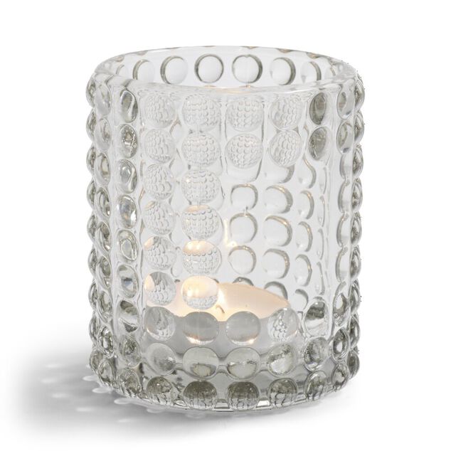 Bougeoir bubble gris &Oslash;7,8cm