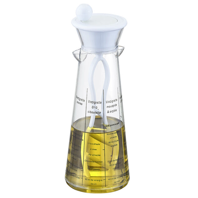 Mélangeur à vinaigrette blanc transparent