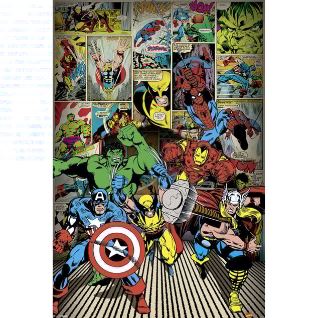 Poster Marvel - Here Come Heroes