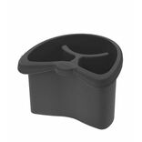 &Eacute;gouttoir pour couverts 3 compartiments noir