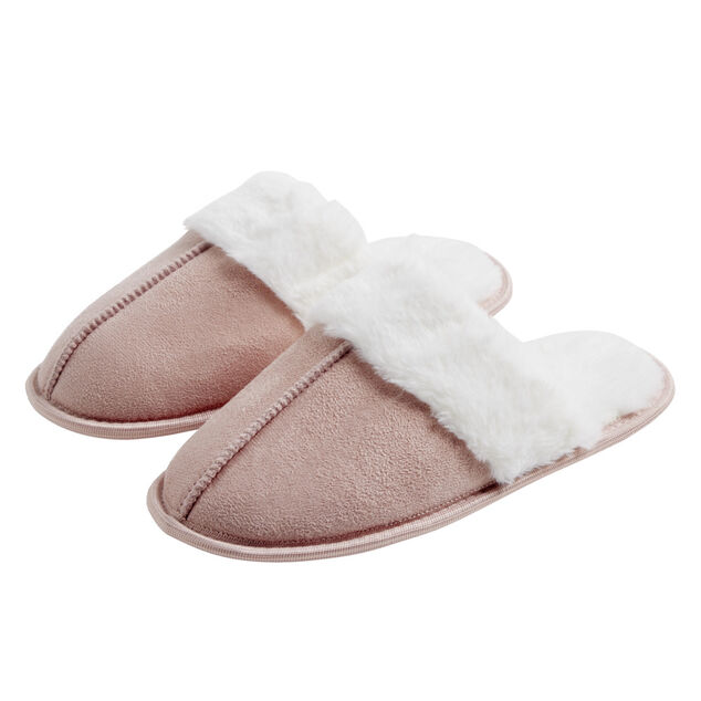 Chaussons femme mules rose semelle caoutchou T38/39