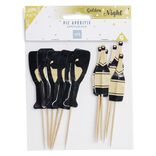 Décoration gâteau anniversaire pique thème nuit x12