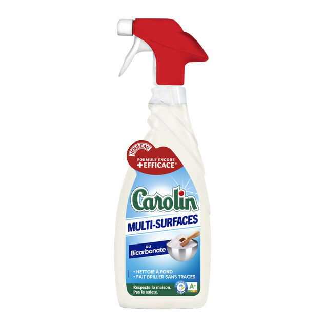 Spray nettoyant Carolin multi-surfaces au bicarbonate 650ml