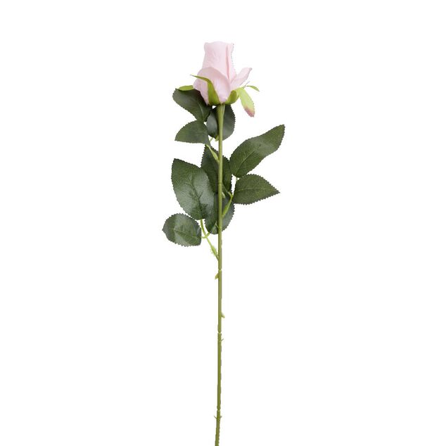 Fleur artificielle rose bouton rose H63cm