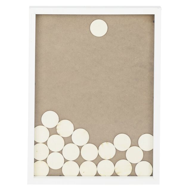 Livre d'or cadre message 50 pi&egrave;ces 30x40cm