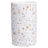 Gobelet céramique motif terrazzo blanc et bleu Ø6xH10,5cm
