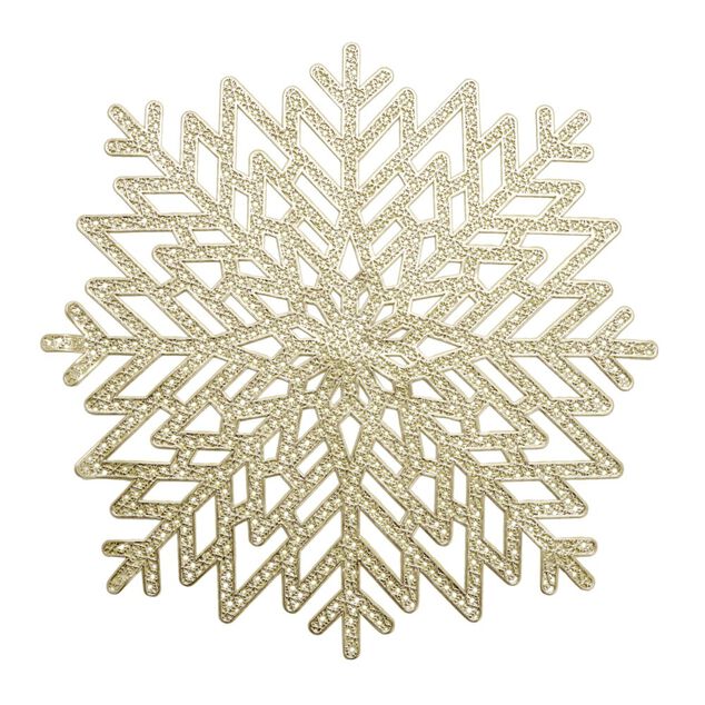 Set de table flocon de neige dor&eacute; &Oslash;38cm