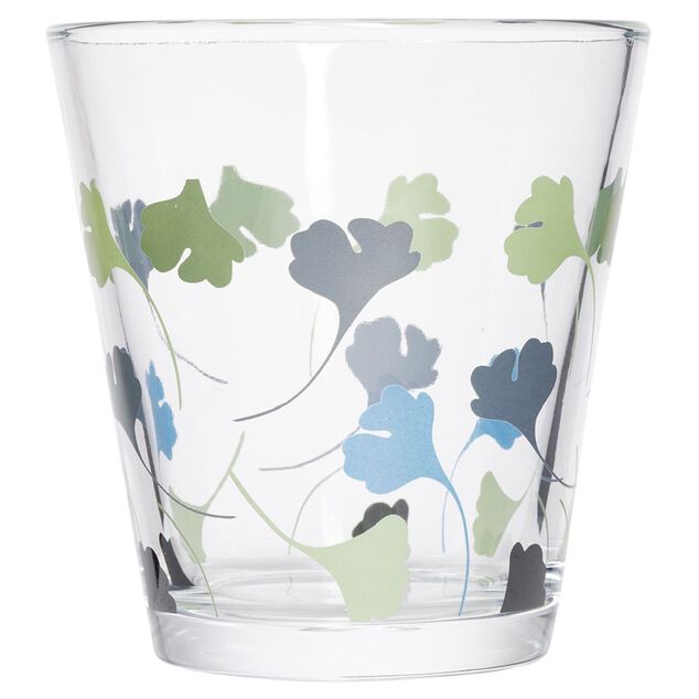 Gobelet verre x3 motif fleurs 25cl