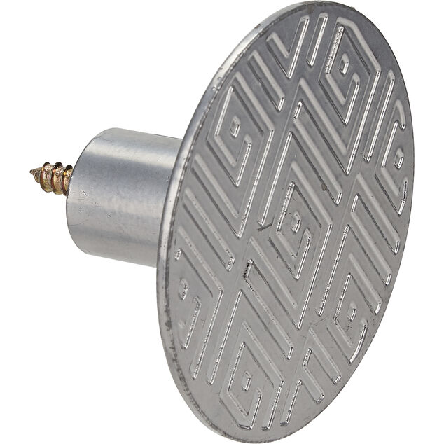 Patère 4 crochets à fixer ronds métal argenté