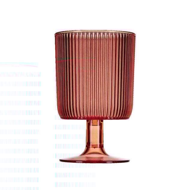 Verre &agrave; pied plastique orange 30cl