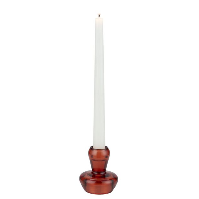 Bougeoir forme champignon verre &Oslash;6XH7 cm (3 mod&egrave;les rouge/vert/jaune)