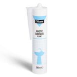Mastic pour sanitaire silicone blanc 280ml