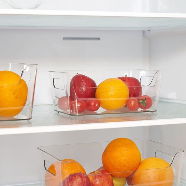 Bac rangement frigo 2L plastique transparent 20,5x14xH8,5cm