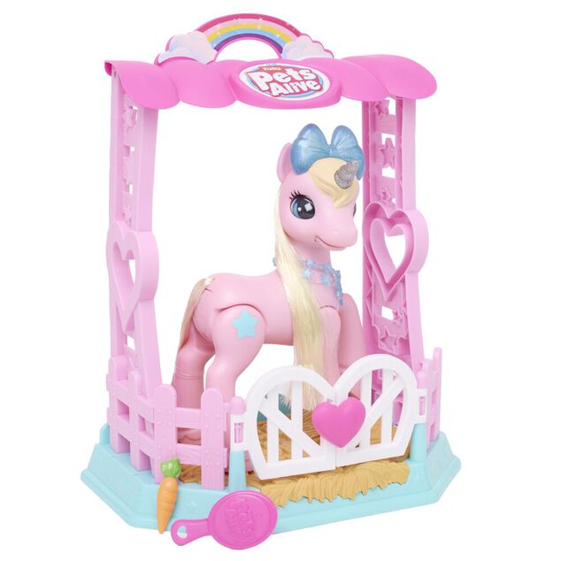 Ma licorne magique et son écurie Little Pet LED et son plastique rose H29cm