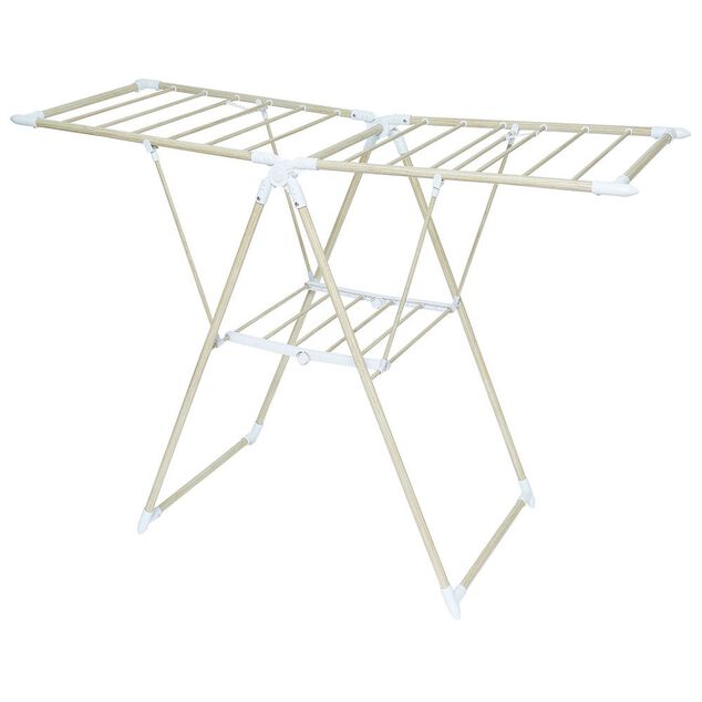 S&eacute;choir effet bois &eacute;tendoir &agrave; linge 14m