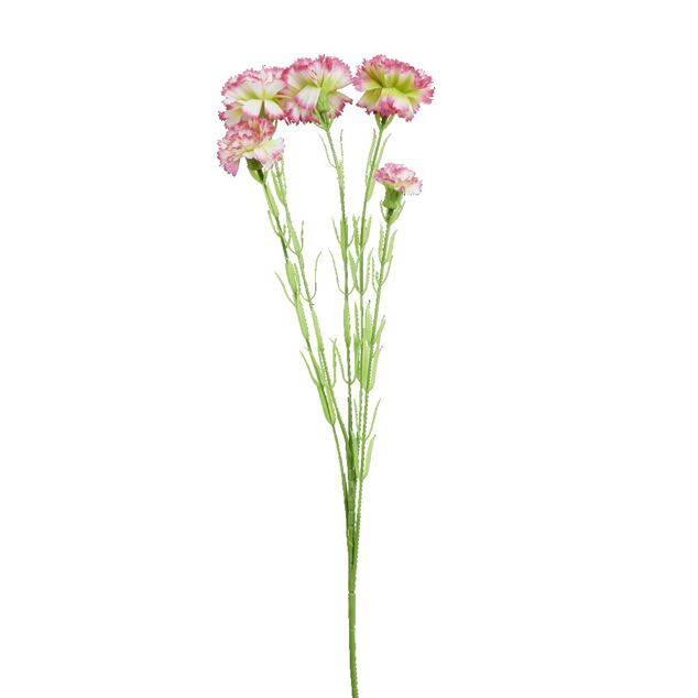 Fleurs artificielles tige oeillet rose H60cm - 2 mod&egrave;les