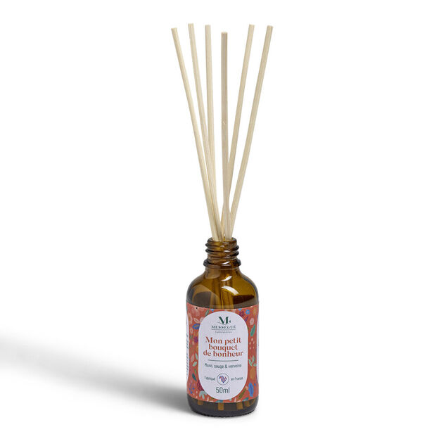 Diffuseur à bâtons Mességué bouquet parfumé musc sauge verveine 50ml