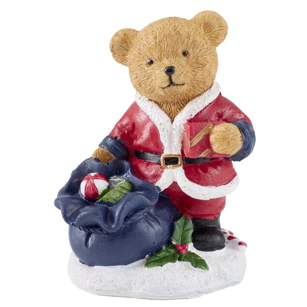 Ours d&eacute;coratif No&euml;l lumineux LED H10cm (2 mod&egrave;les)