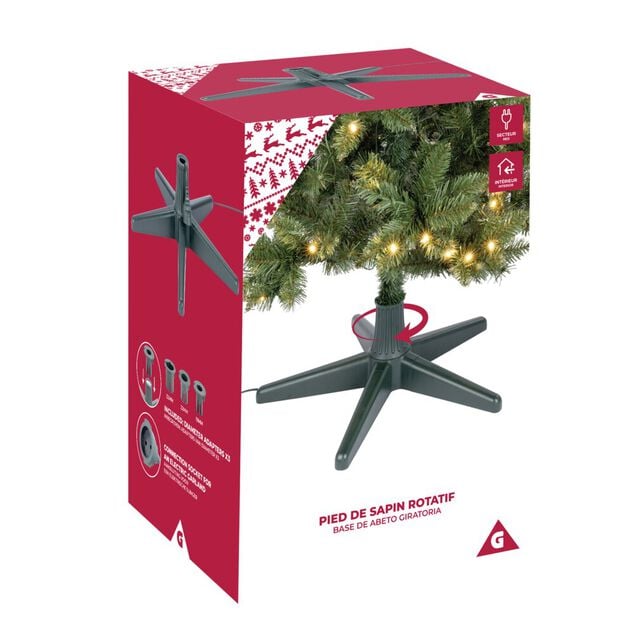Pied de sapin rotatif et électrique H20,5cm