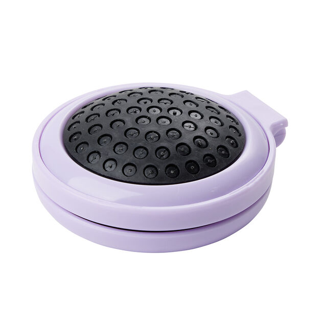 Brosse à cheveux pliable ronde avec miroir Ø6,5cm (3 modèles)