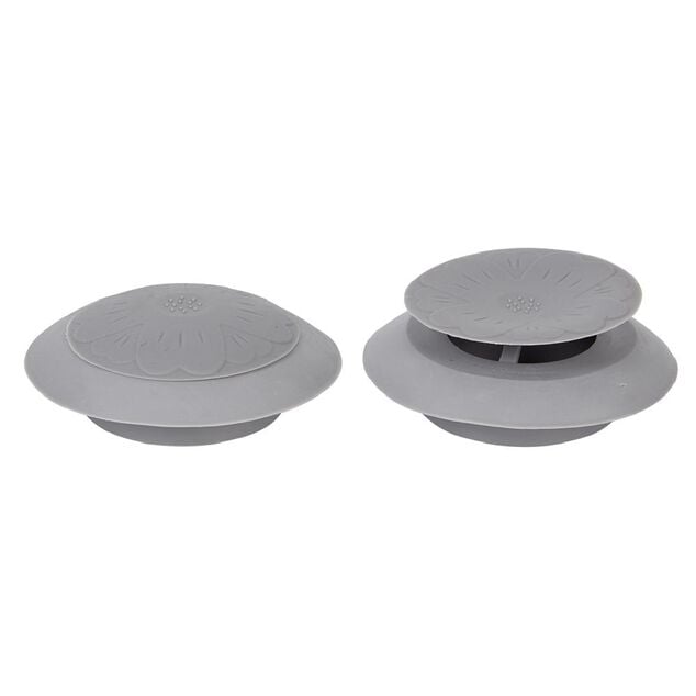 Bouchon évier silicone gris x2