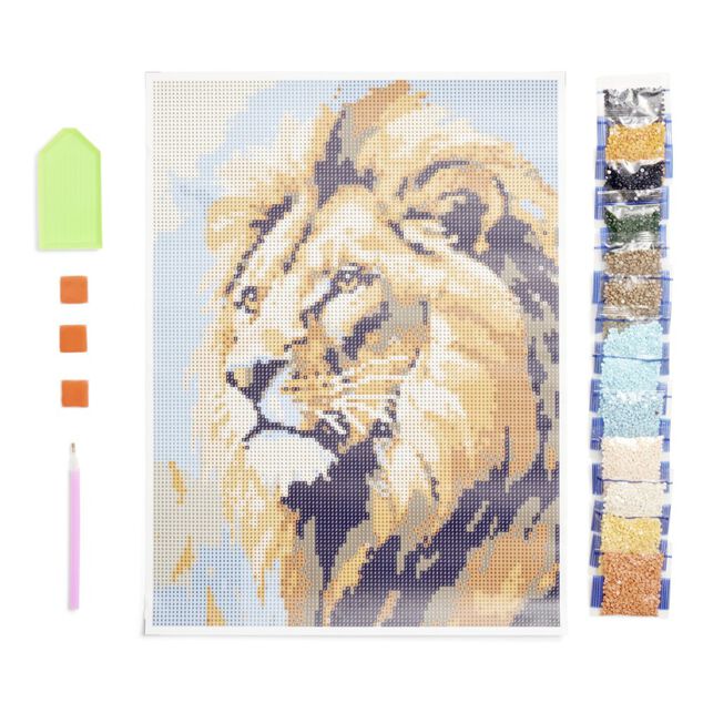 Kit cr&eacute;atif broderie diamants 30x40cm - 3 mod&egrave;les