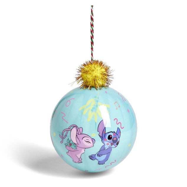 Boule de No&euml;l Stitch avec pompon &Oslash;12cm H15cm