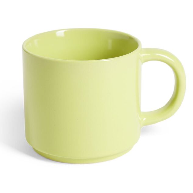 Mug gr&egrave;s jaune 500mL &Oslash;9xH8cm