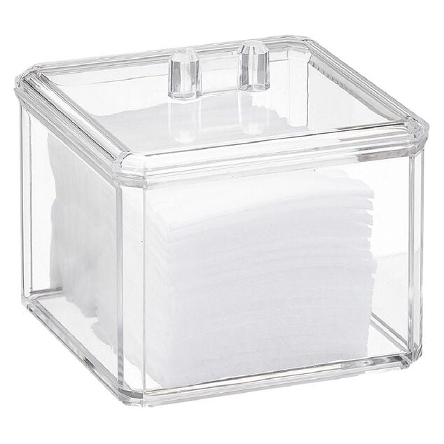 Bo&icirc;te &agrave; coton plastique transparent