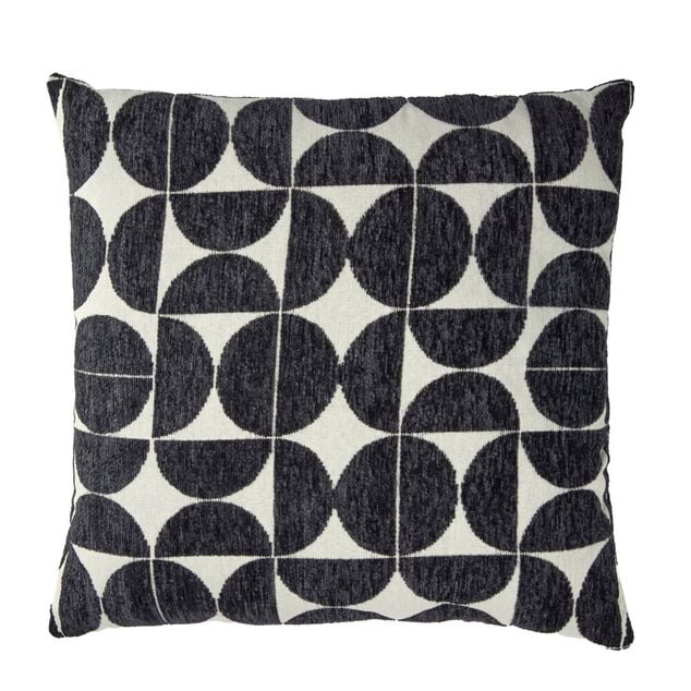 Coussin carr&eacute; motif effet velours biface 40x40cm (2 mod&egrave;les)