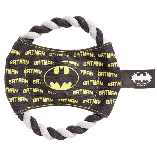 Jouet corde pour chien Batman noir blanc jaune &Oslash;23cm