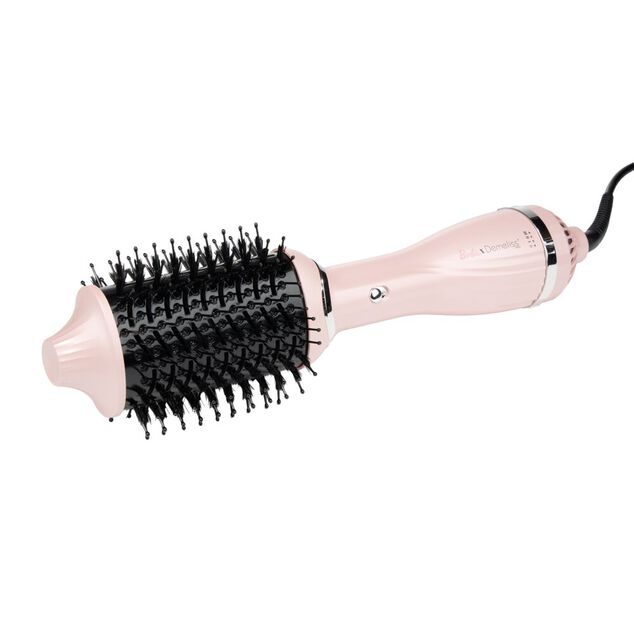 Brosse soufflante c&eacute;ramique et plastique rose L25cm